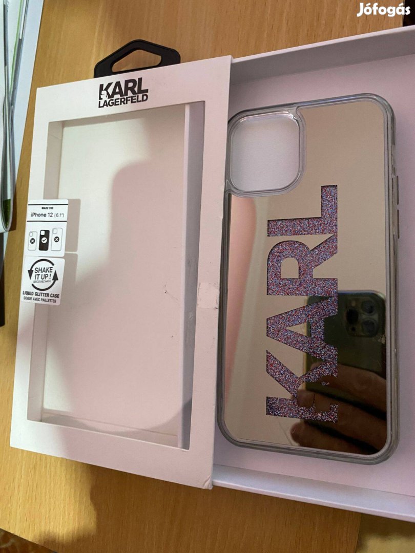 Iphone 12/Pro Karl Lagerfeld tok mobiltelefonhoz ezüst