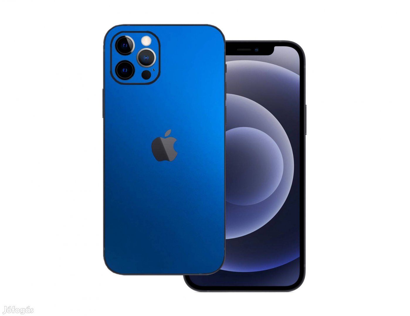 Iphone 12 pro - Matt króm világoskék fólia + 50 színben