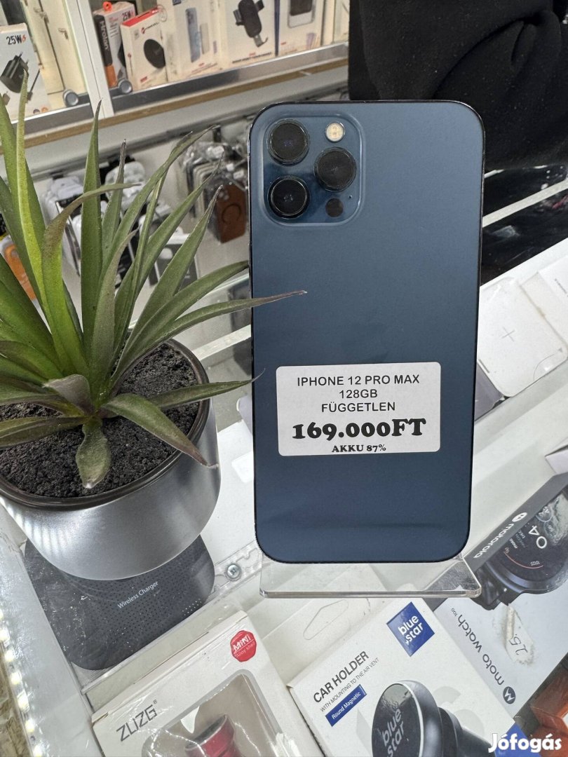 Iphone 12 pro max,128 GB kártyafüggetlen újszerű 