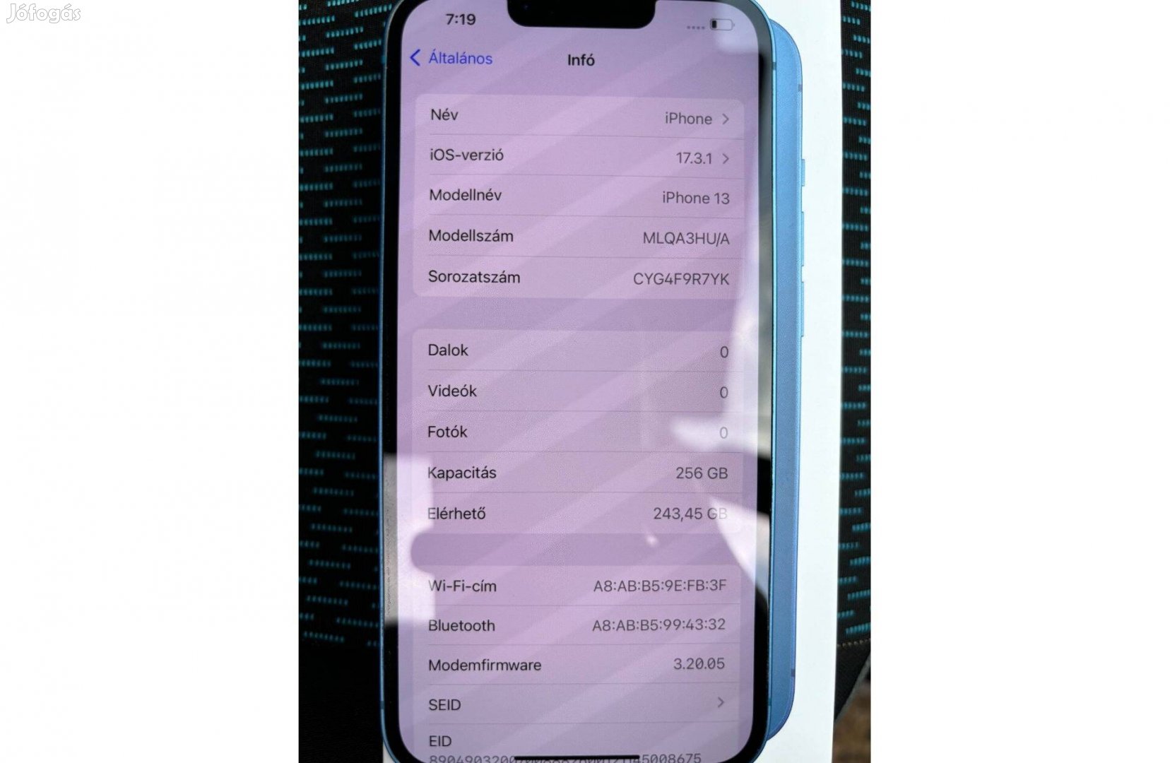 Iphone 13 256 GB Vodafone függő