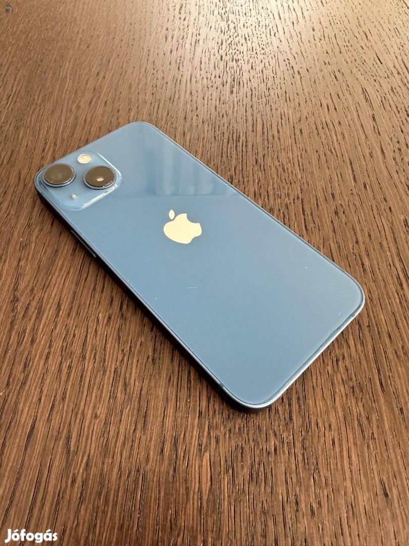 Iphone 13 mini kék 128GB, kijelző védő üveges, tokkal hordott