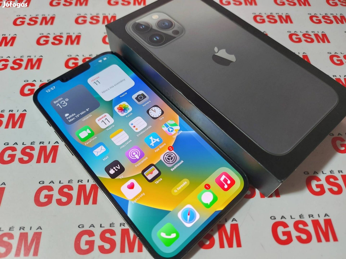 Iphone 13 pro max gray újszerű garanciás 