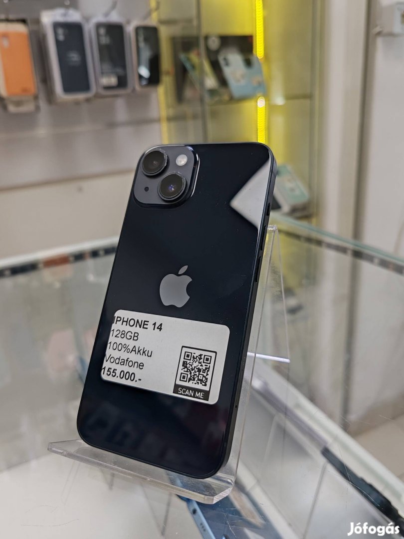 Iphone 14-128GB-100%Akku-Vodafone függő