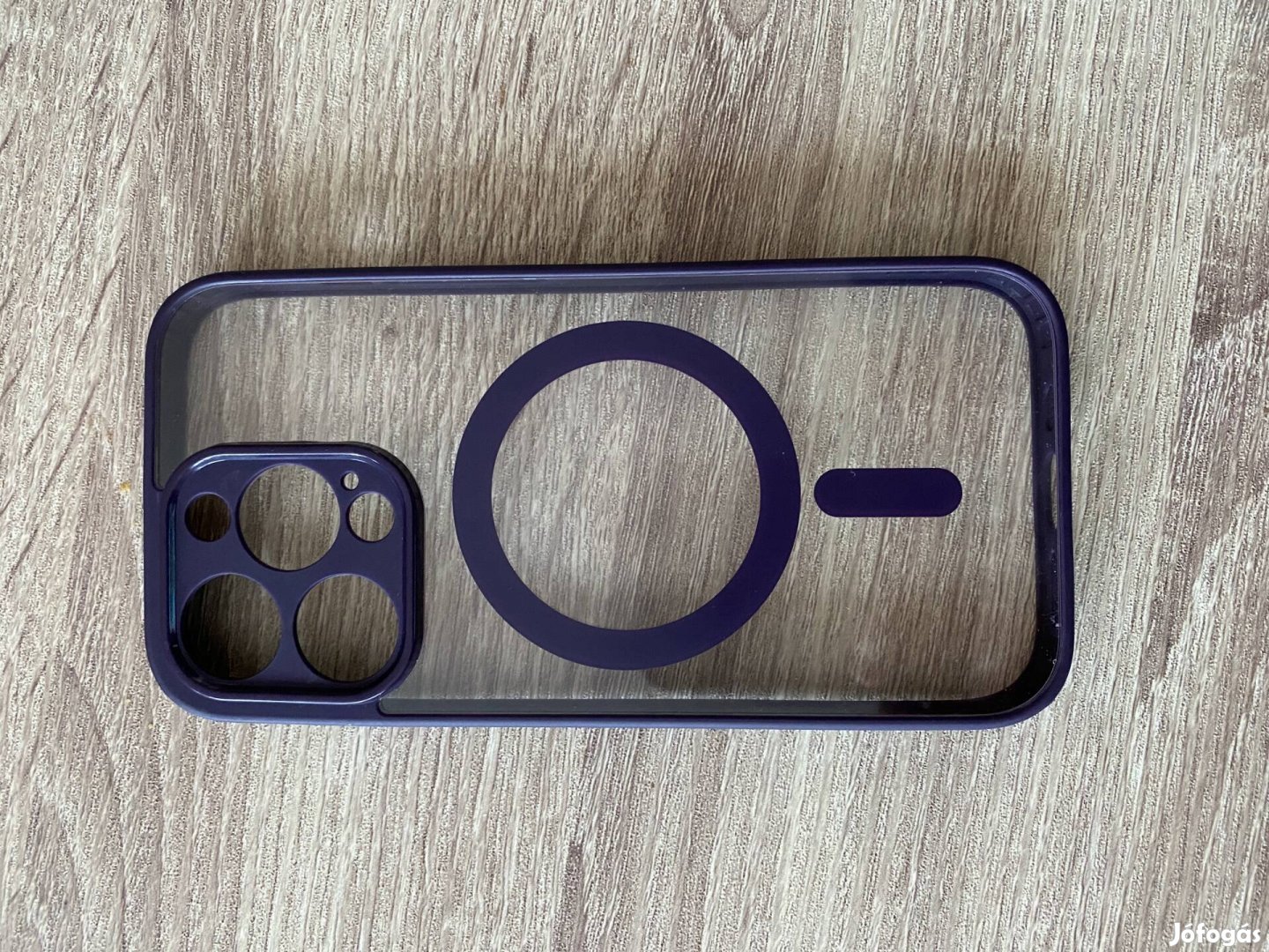 Iphone 14 pro Magsafe tok - átlátszó, sötét lila