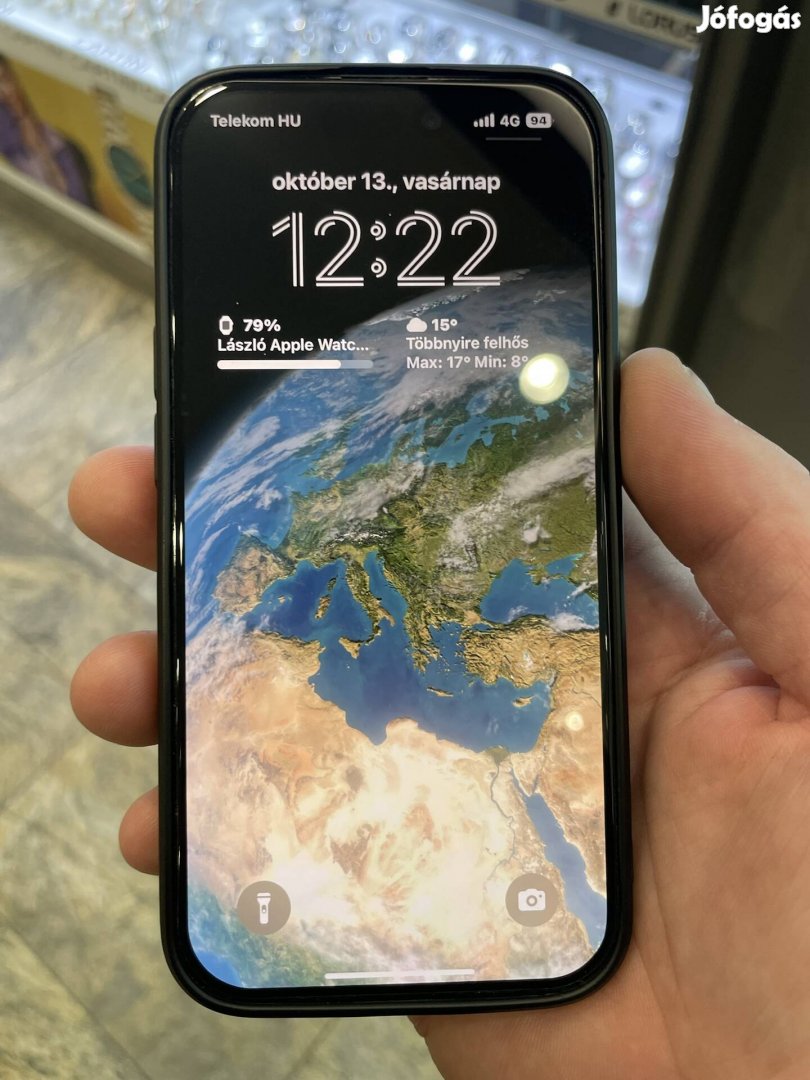 Iphone 15 128 gb fekete 98% akksi hibátlan