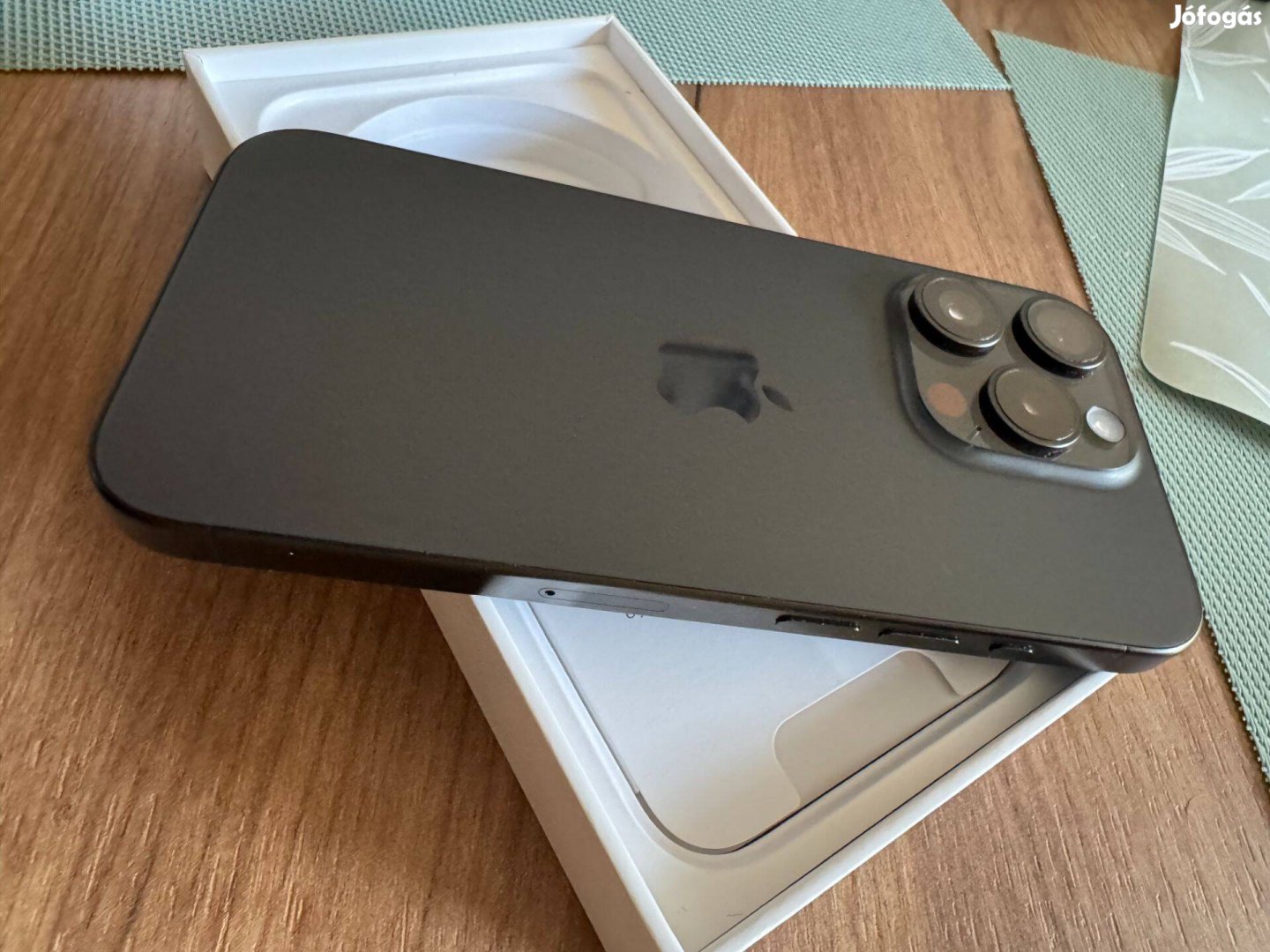 Iphone 15 Pro 256GB Titanium Black - hibátlan - Csere is lehet