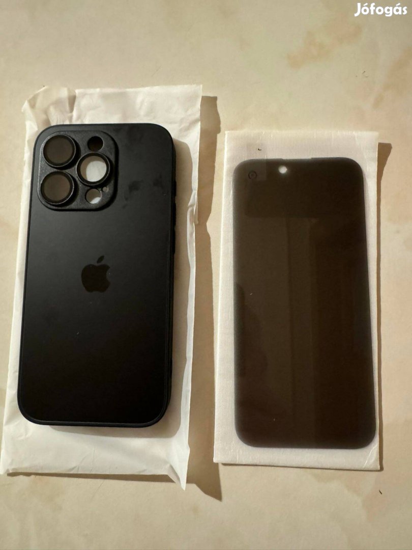 Iphone 15 Pro Magsafe Metal Fekete Tok,Max Privacy HD üvegfólia eladó
