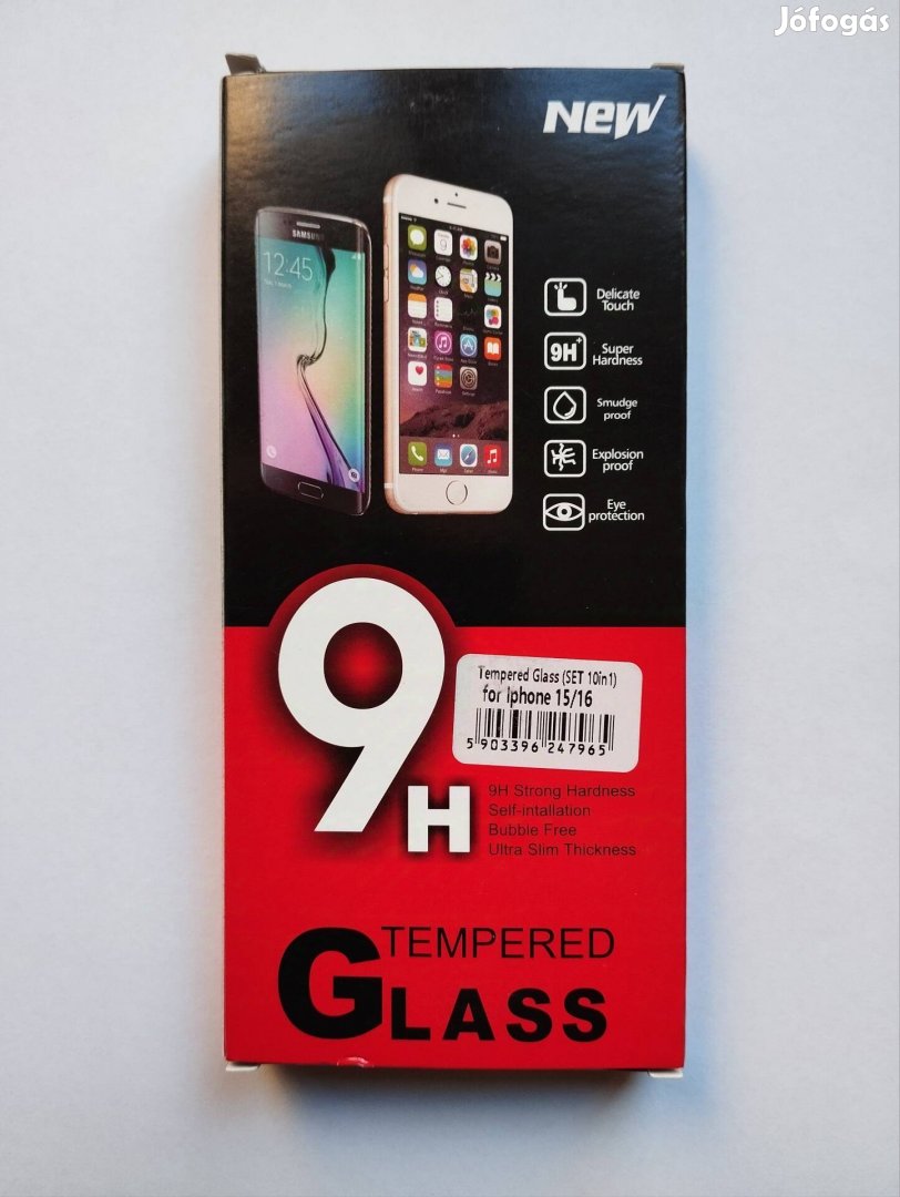 Iphone 15 / 16 kijelzővédő üveg! 10 darab/csomag!