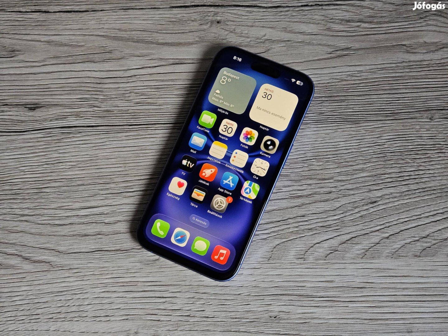 Iphone 16 , kék színű, Független , 128gb