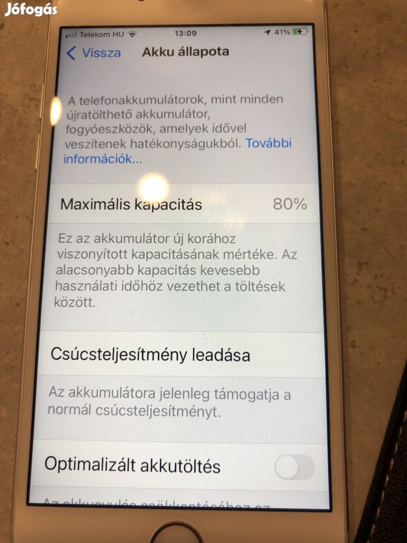 Iphone 6s fehér