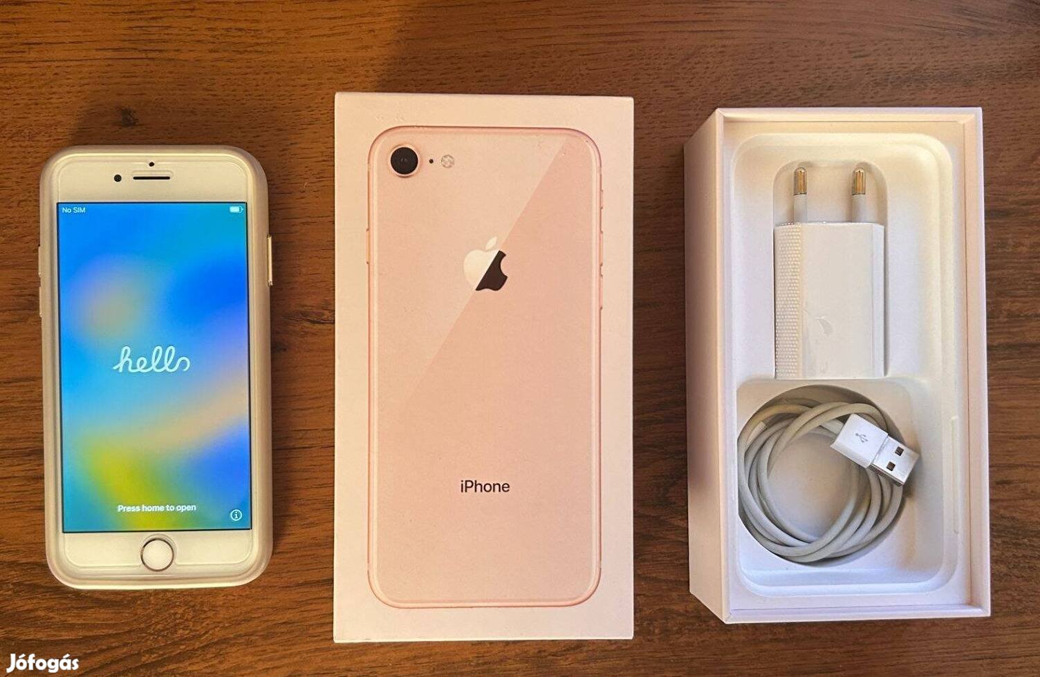 Iphone 8 64 GB hibátlan, karcmentes, újszerű állapotú, rosegold