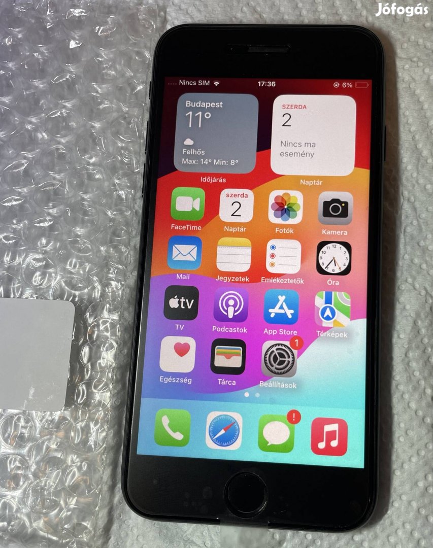 Iphone SE 2.Gen kártyafüggetlen,új gyári kijelzővel,