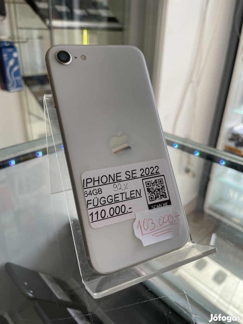 Iphone Se 2022 92% + Üvegfólia, Akció!
