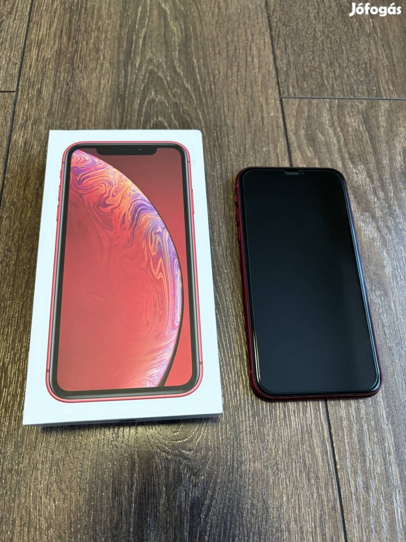 Iphone XR 64GB Red Piros kártyafüggetlen hibátlan telefon, tokokkal