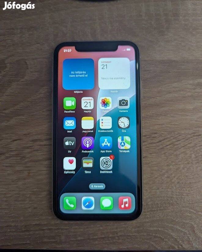 Iphone XR White 128 GB Független Újszerű 100% Akku. Eladó