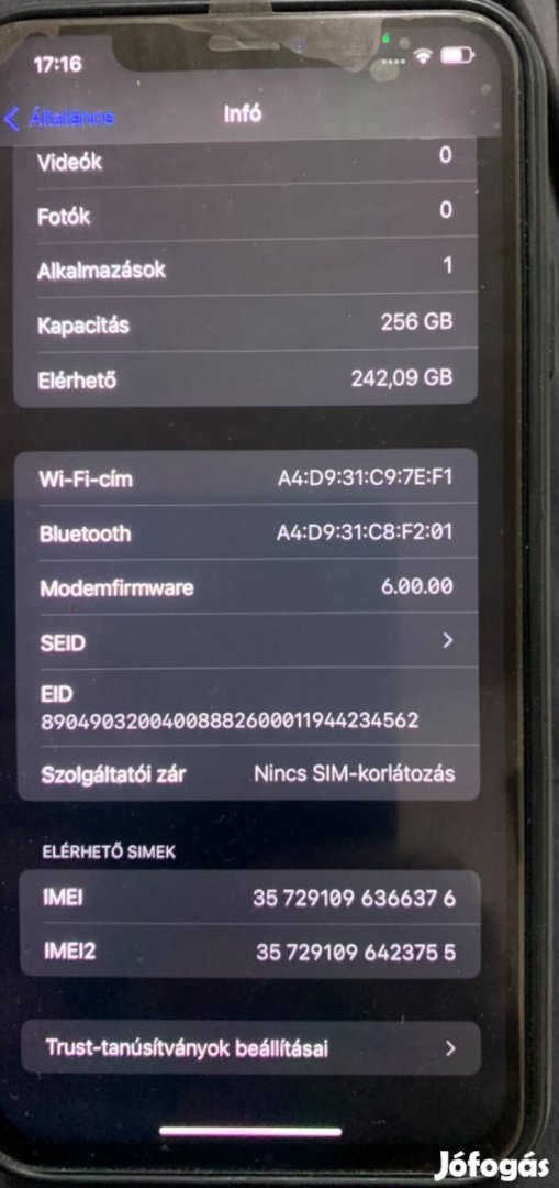 Iphone XS Max 256 Gb