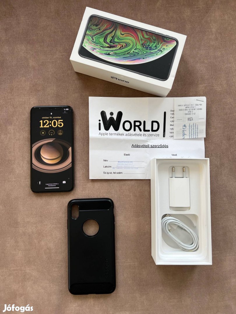 Iphone XS Max Pearl Black Edition 256 Gb Kártyafügetlen Újszerű