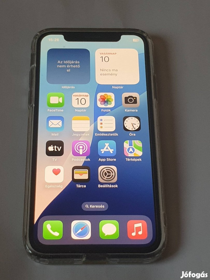 Iphone XS Patika, 100% akkuval, Fóliás+tok, csere is