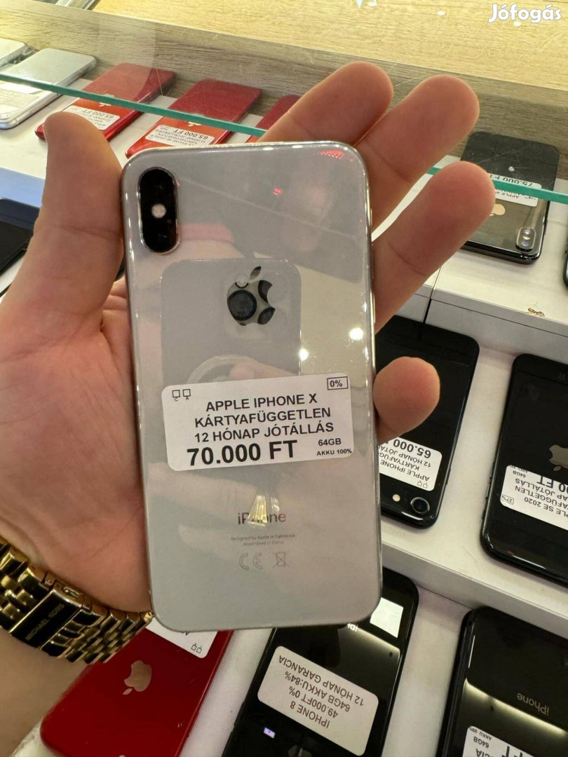 Iphone X 64GB Független!