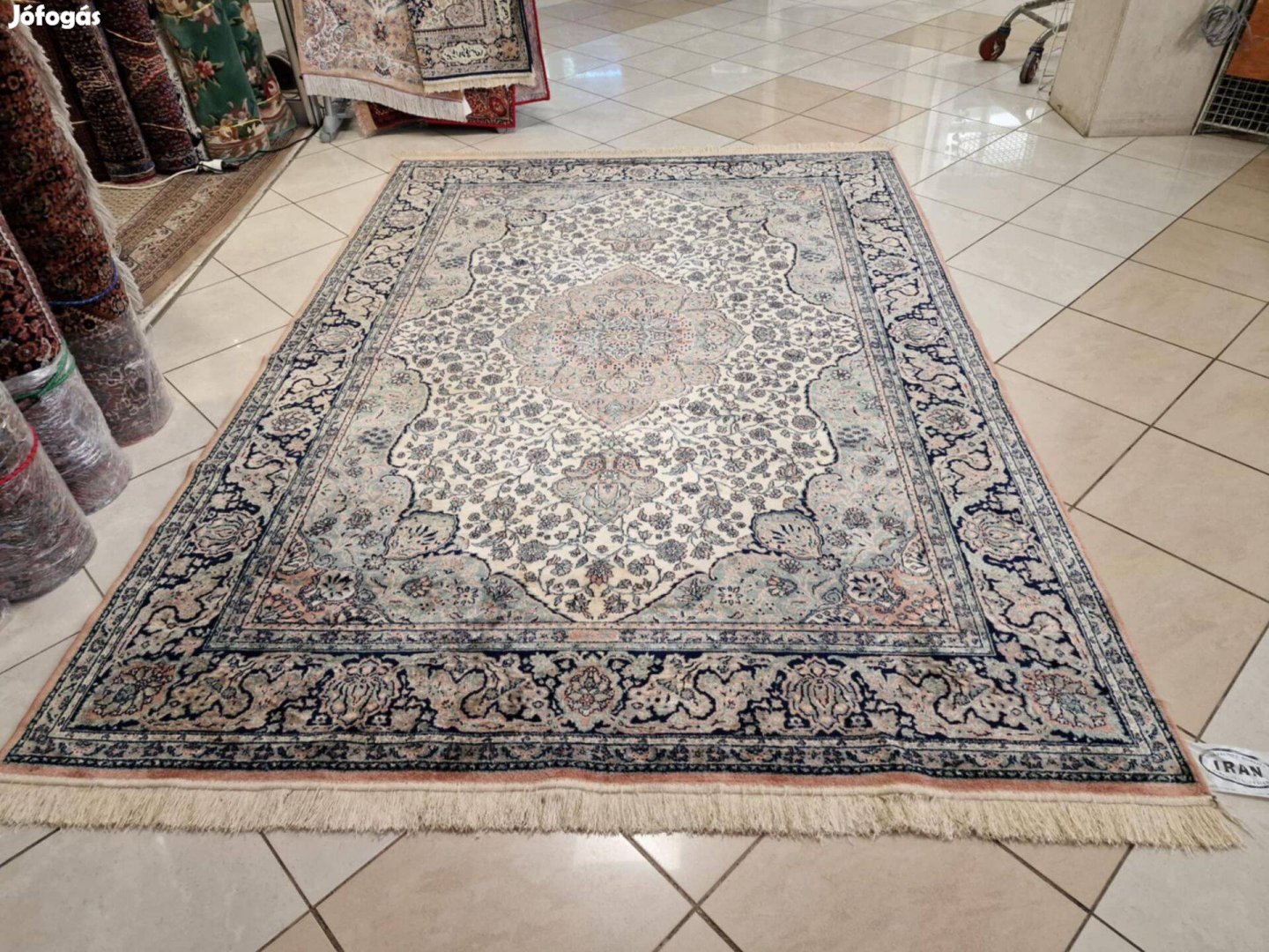 Iráni isfahan motívumos 200x290 pamutselyem szőnyeg FZ20