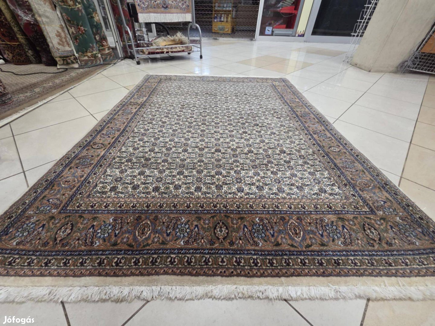 Iráni moud 150x200 kézi csomózású gyapjú perzsa szőnyeg