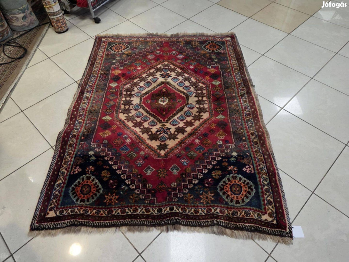 Iráni shiraz 125x167 nomád kézi gyapjú perzsa szőnyeg FZ111