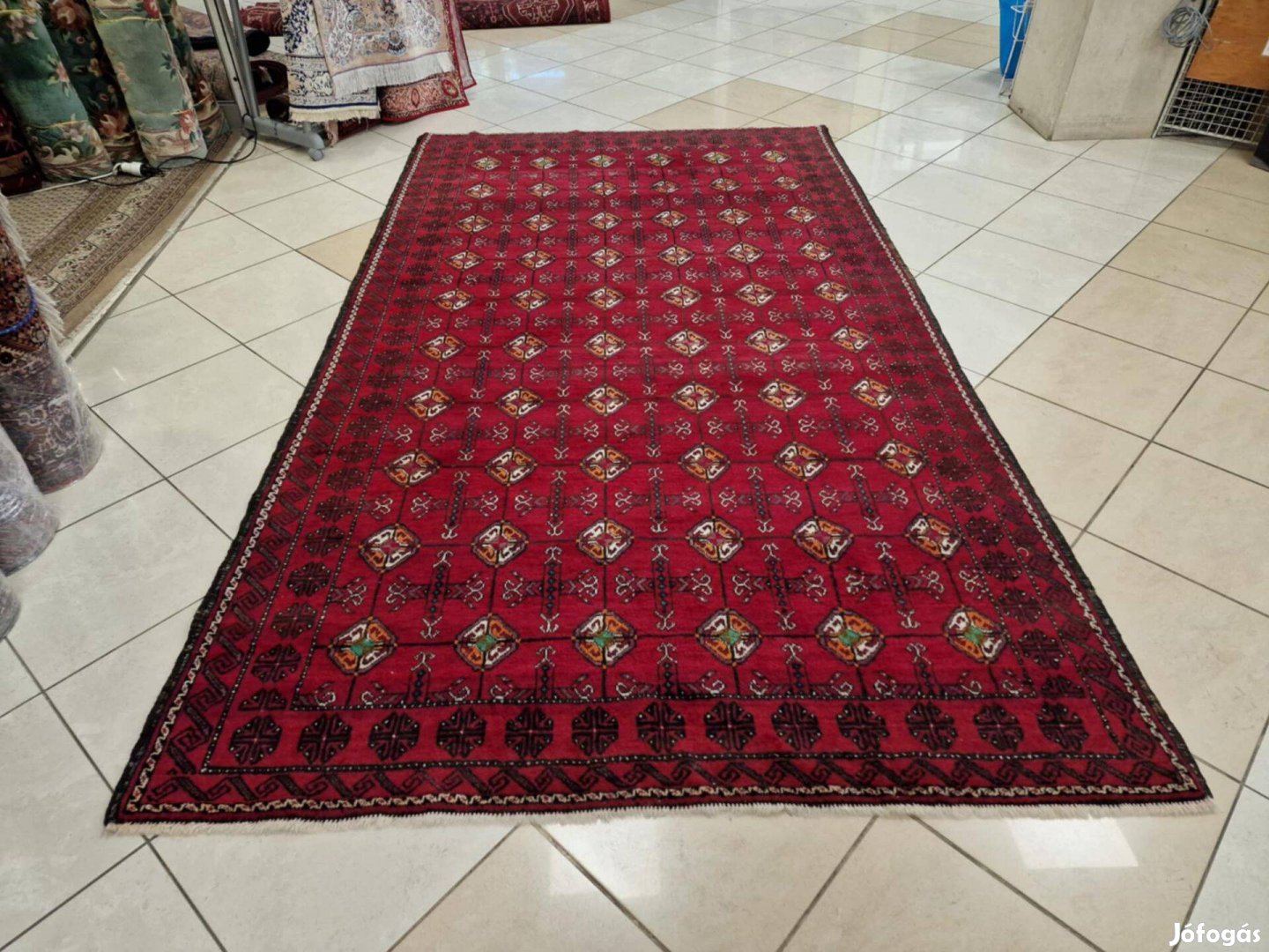 Iráni türkmén egyedi méretű 172x303 kézi gyapjú perzsa szőnyeg BFZ858
