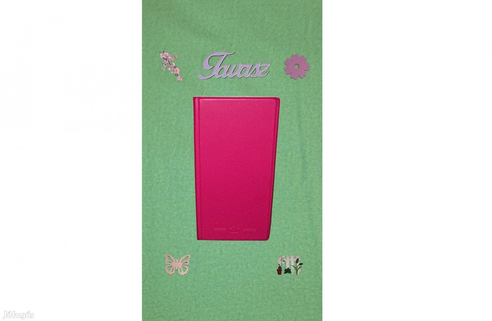 Irattartó kártyatartó névjegykártya tartó pink rózsaszín
