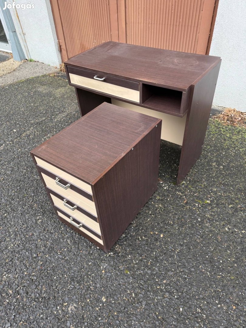 Író asztal kis szekrény