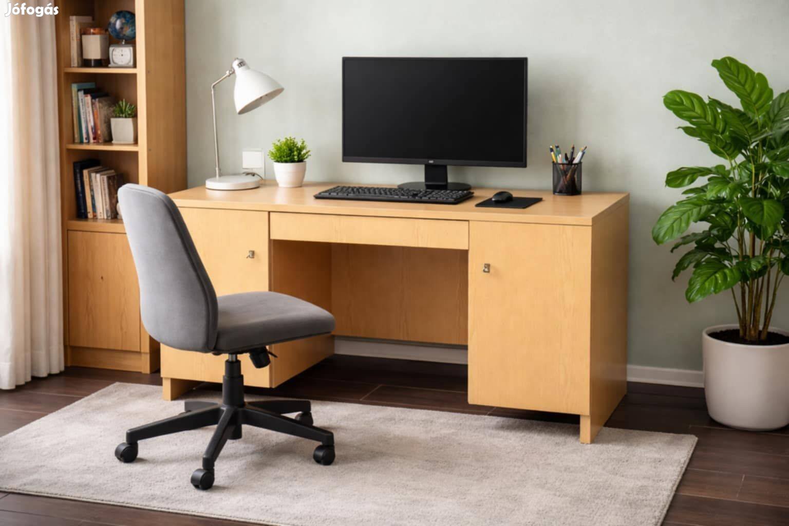 Íróasztal 9 fiókkal,zárható ajtókkal kulccsal