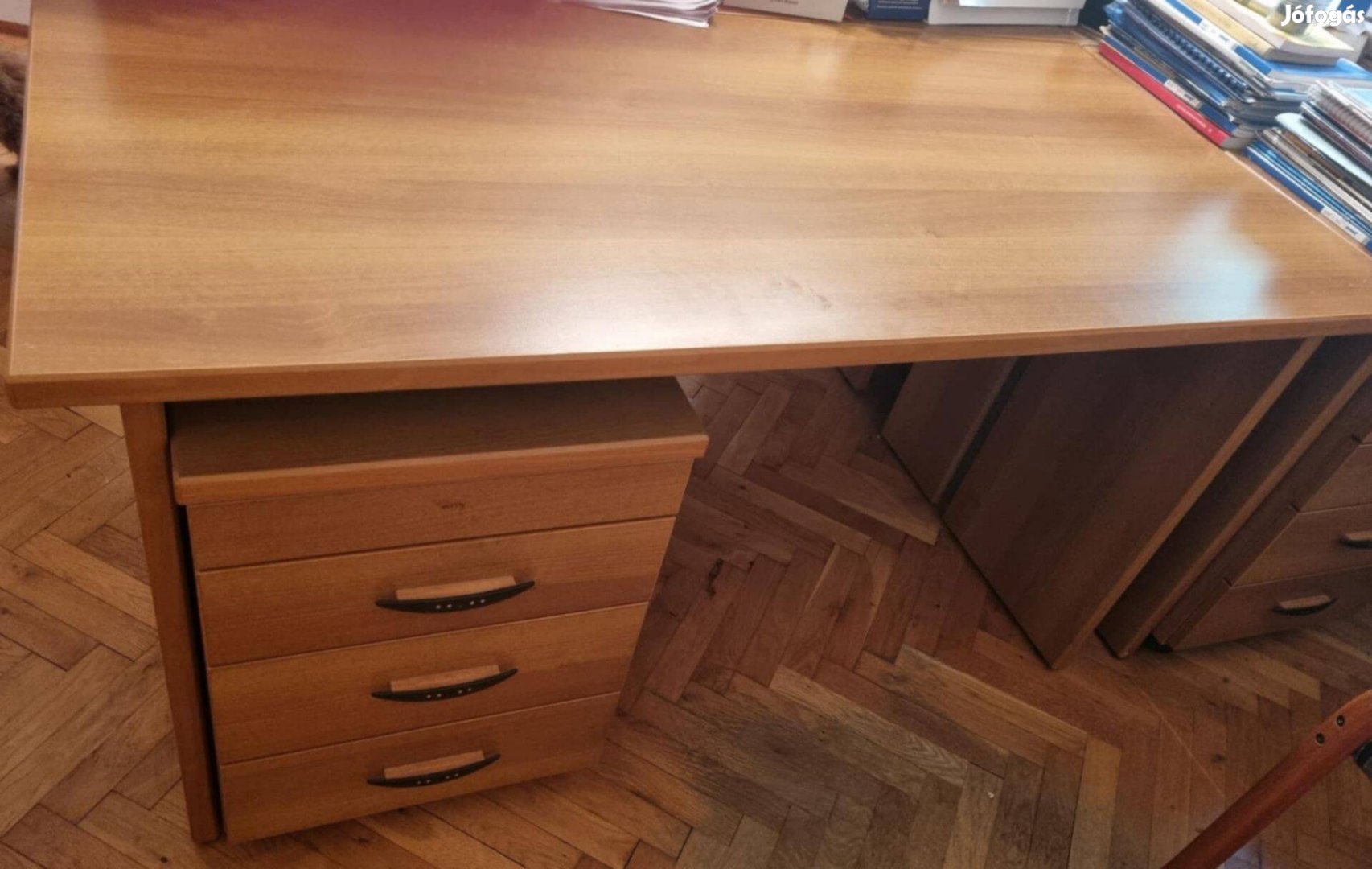 Íróasztal gurulós-fiókos tárolóval 140*70 cm-es eladó