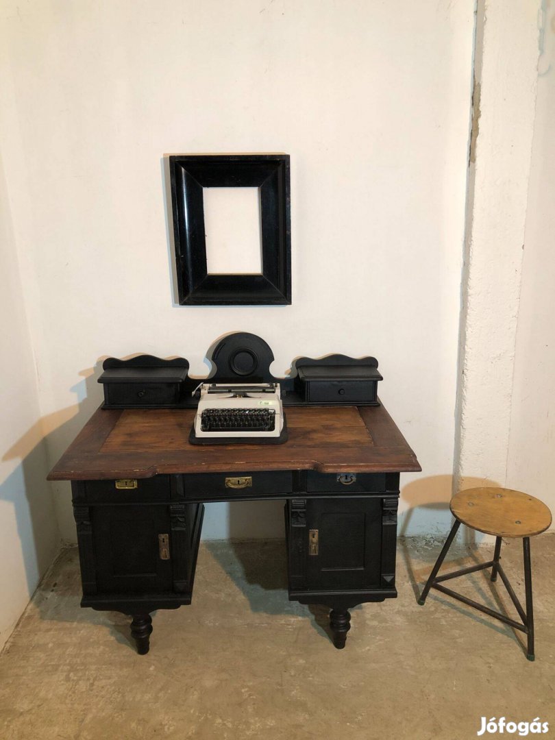 Íróasztal,régi íróasztal, ónémet íróasztal, loft, vintage, indusztrial