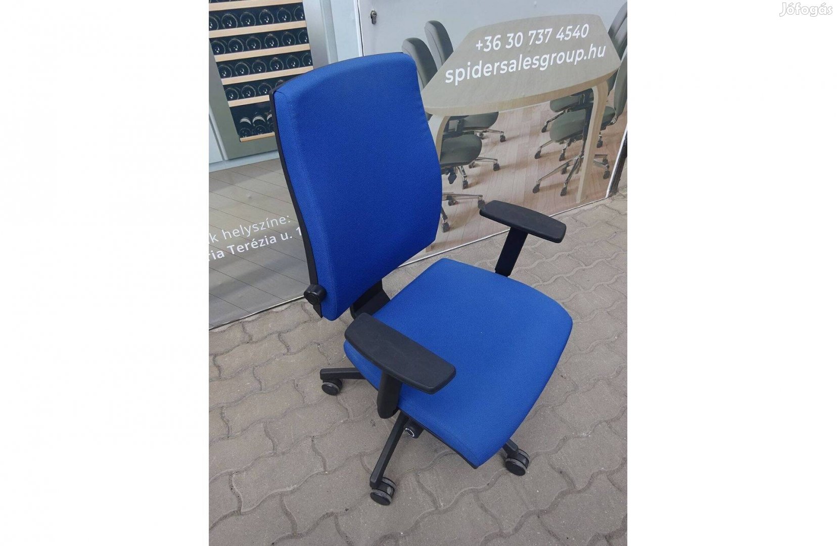 Irodai forgószék, gurulós szék, kék színű, RIM márka - használt