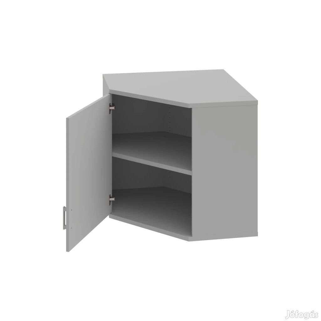 Irodai polcos sarokszekrény Strong SRV2 01LH szürke