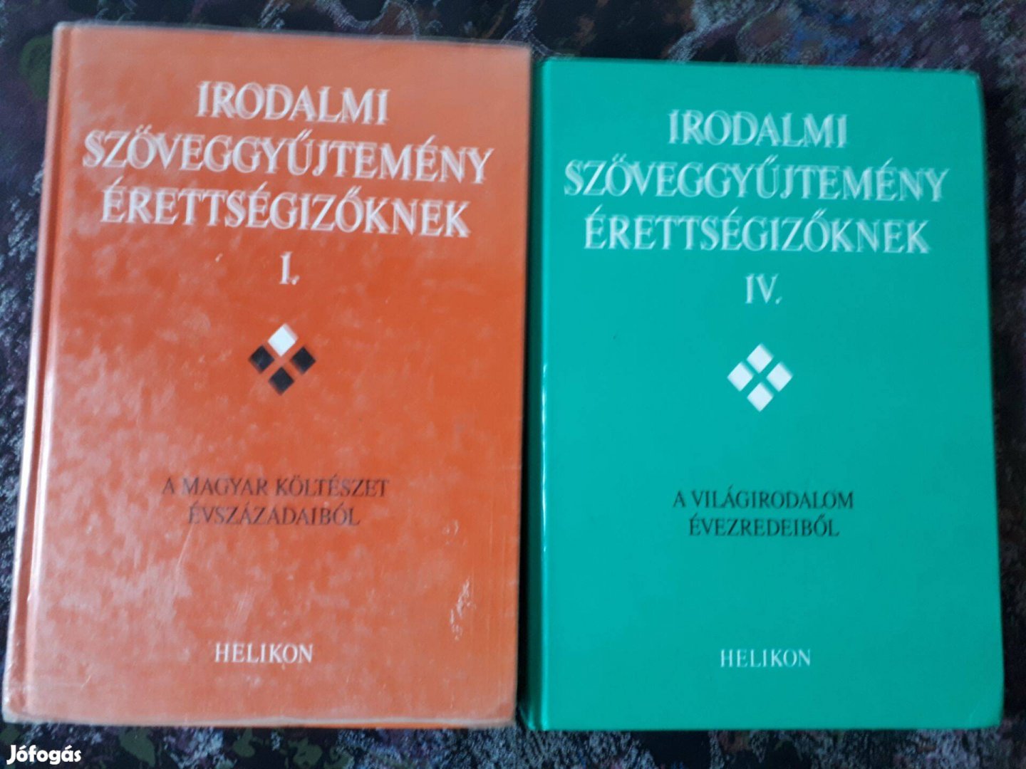 Irodalom szöveggyűjtemény érettségizőknek I. és IV. kötet (magyar költ