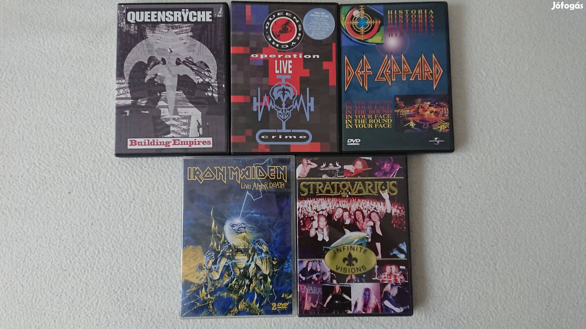 Iron Maiden,Queensryche,Def Leppard,Stratovarius dvd