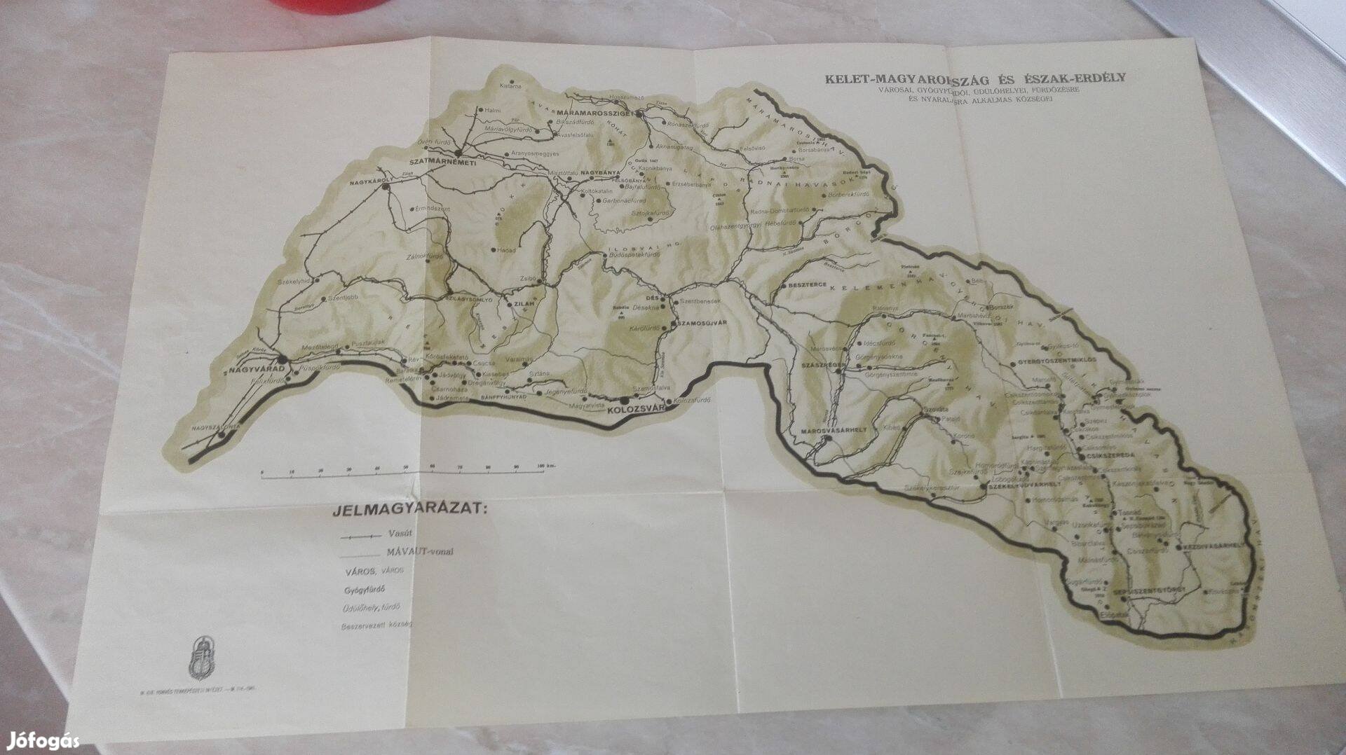 Irredenta 1941-es Kelet-Magyarország Észak Erdély Térképe ritk