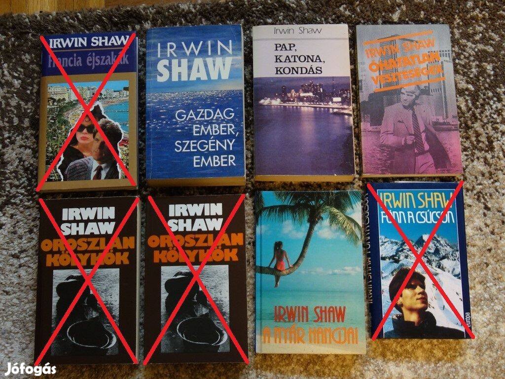 Irwin Shaw regények 250 Ft-tól