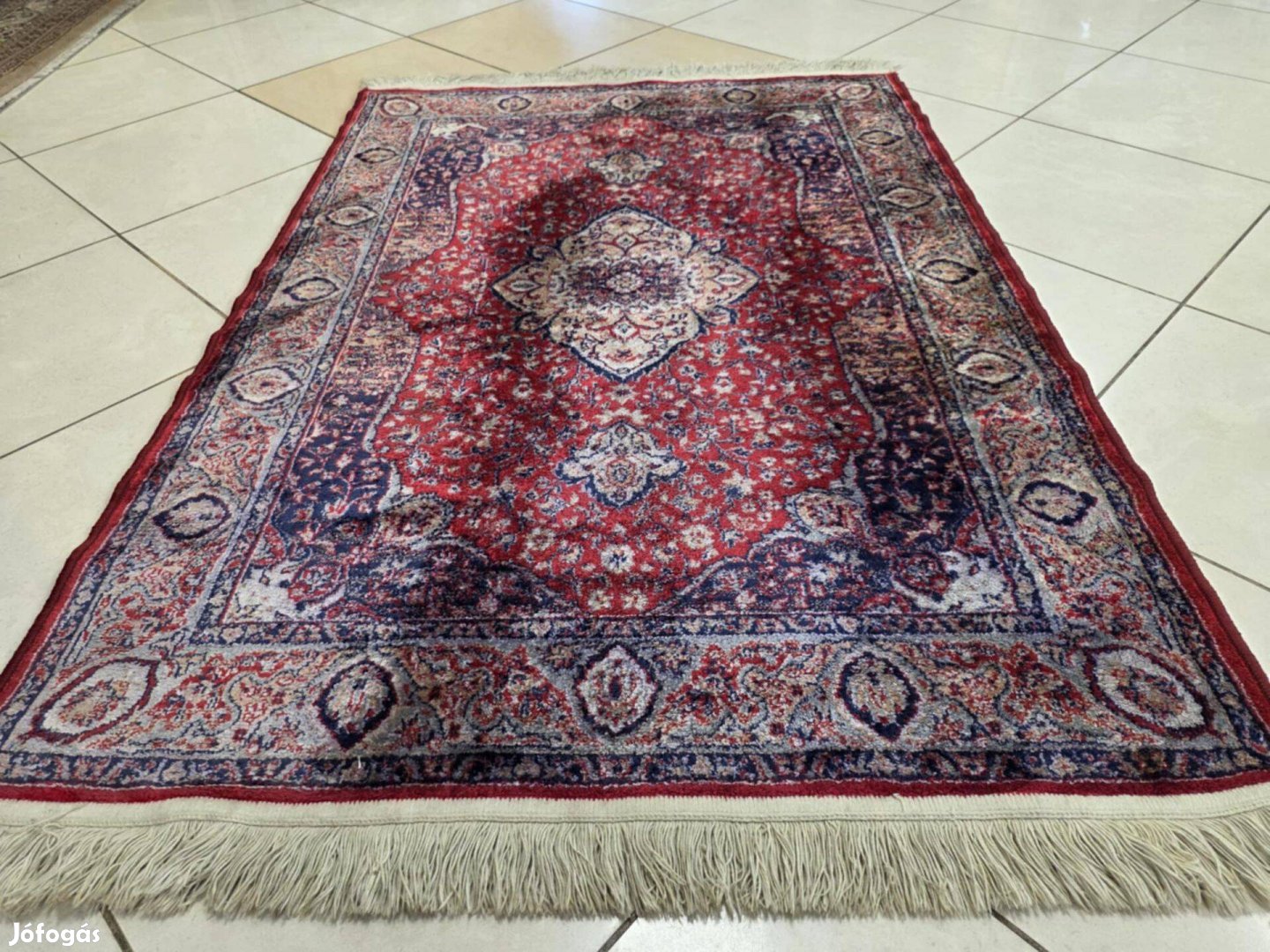 Isfahan mintás 100x150 iráni pamutselyem perzsa szőnyeg FZ22