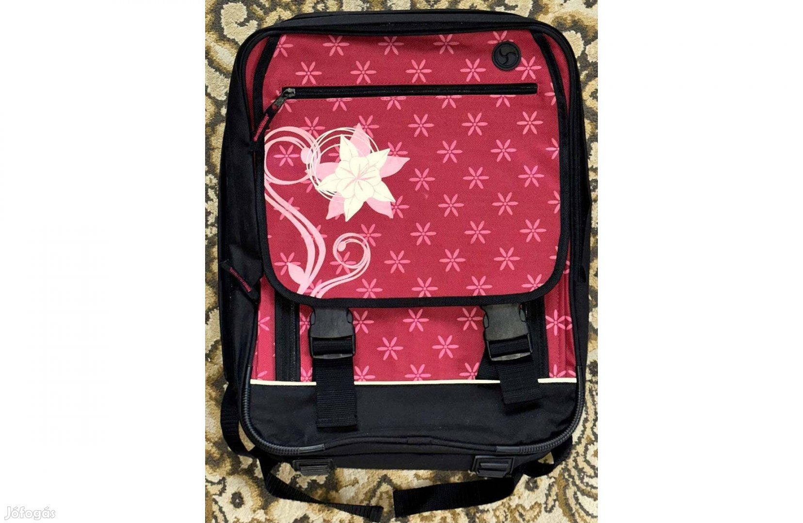 Iskolatáska virágmintás hátizsák - virág mintás iskola táska hátitáska