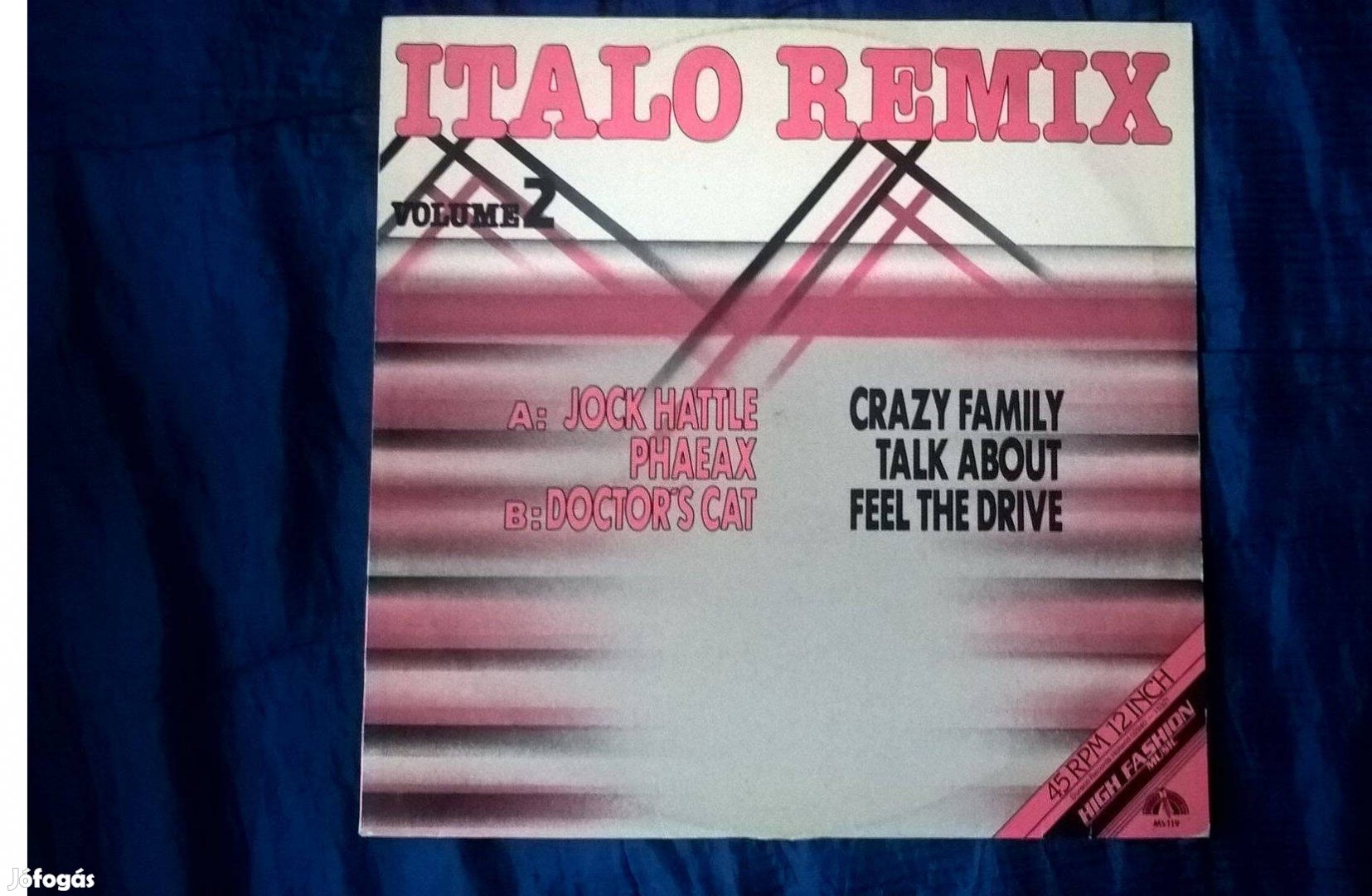 Italo Remix 45rpm 12 maxi-single bakelit lemez jó