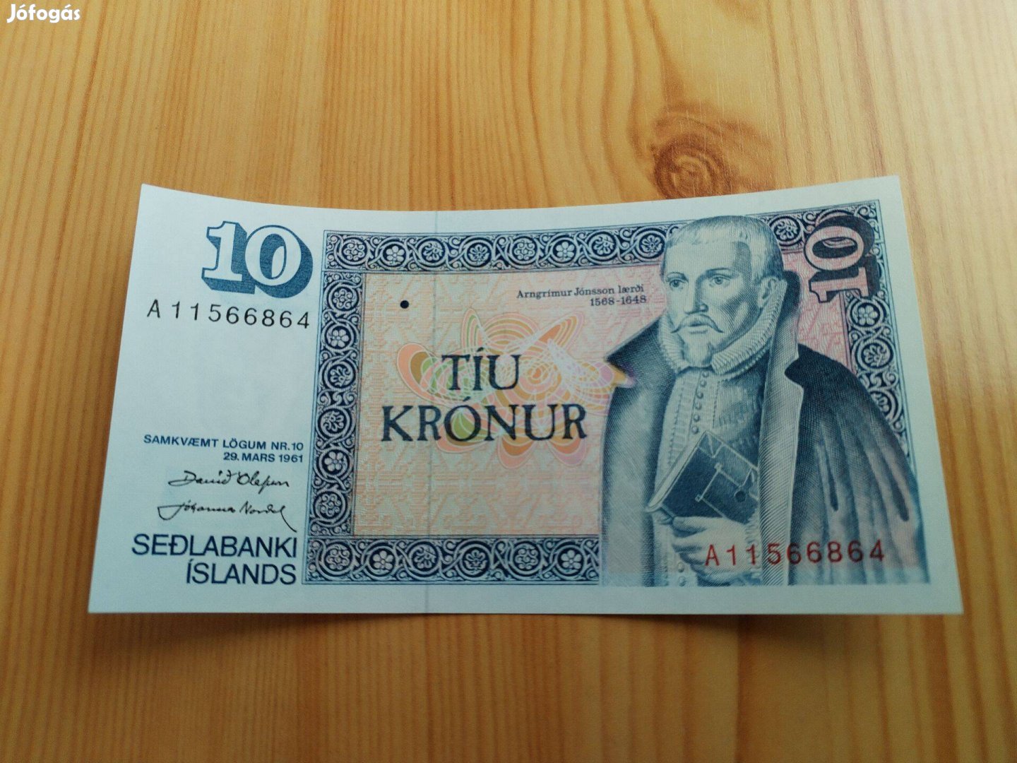 Izlandi 10 Korona 1961-es papírpénz