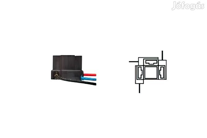 Izzófoglalat Flösser 12V H4 - kábellel