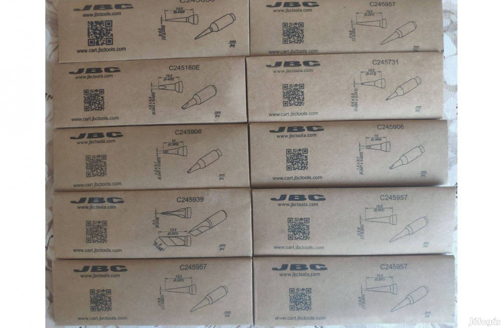JBC pákacsúcs - pákahegy JBC állomáshoz új állapotúak