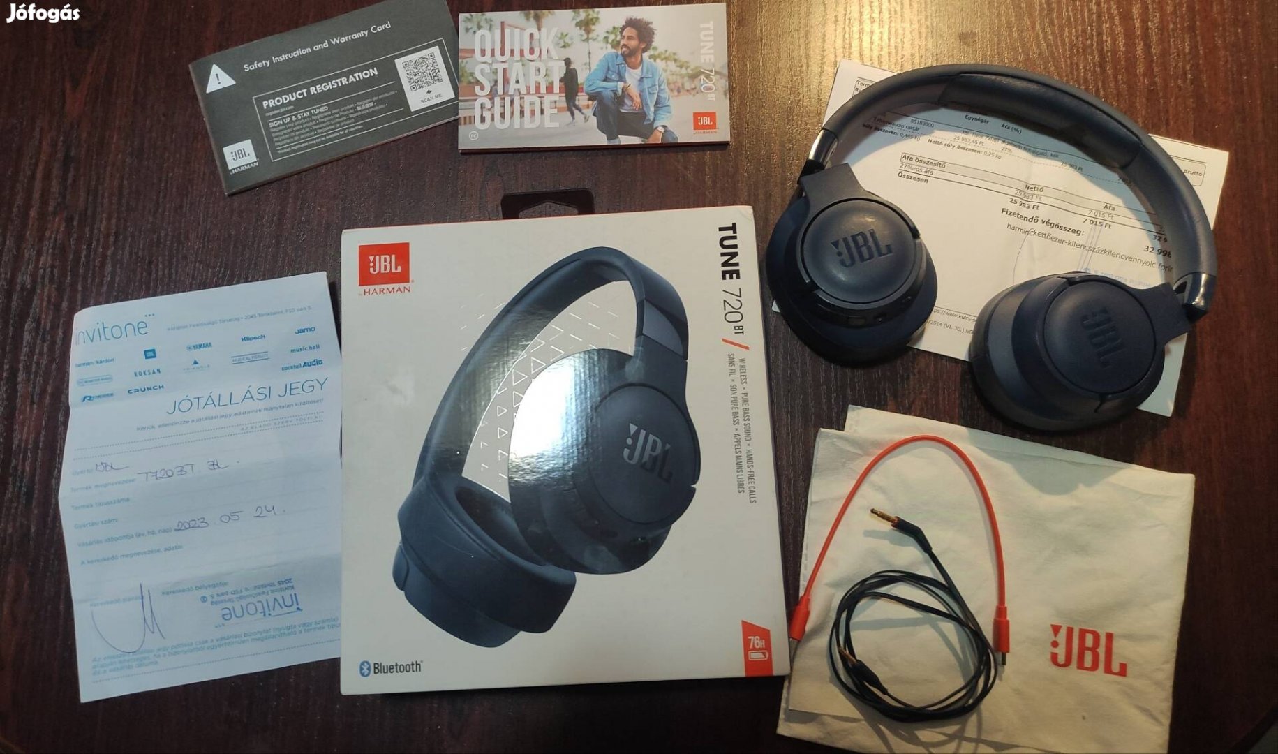 JBL 720bt füles kék