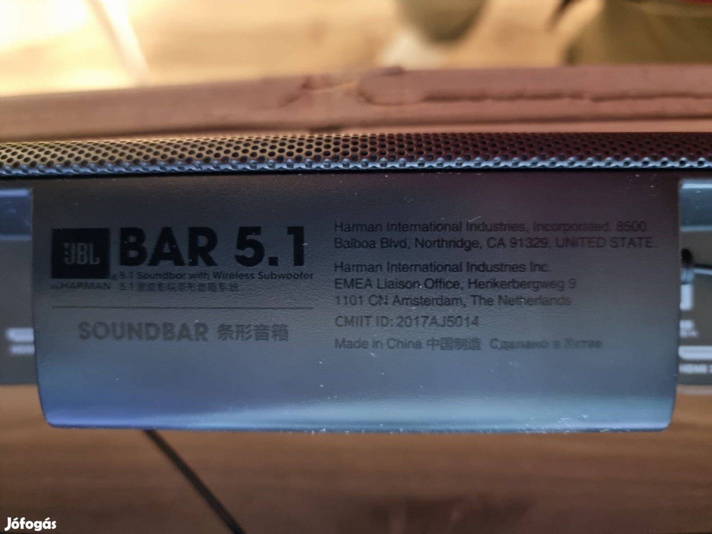 JBL BAR 5.1 Hangprojektor