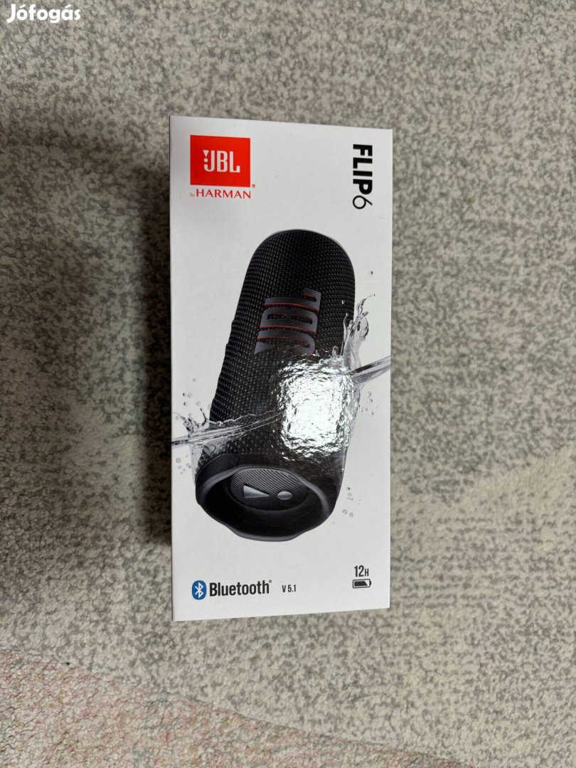 JBL Flip 6 bluetooth hangszóró, fekete