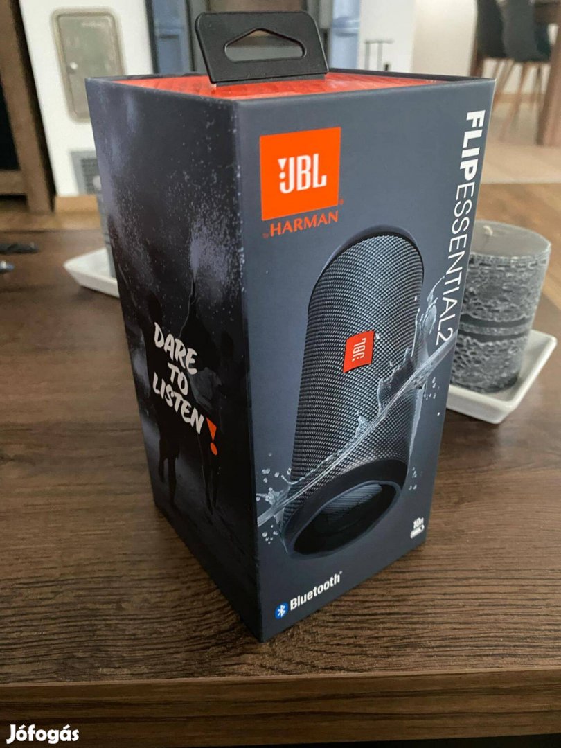 JBL Flip Essential 2 Hordozható hangszóró, Bluetooth, Fekete