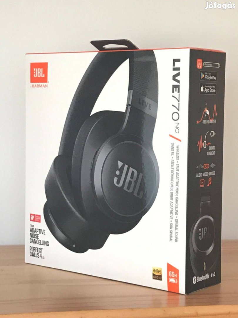 JBL LIVE 770NC fekete bluetooth fejhallgató