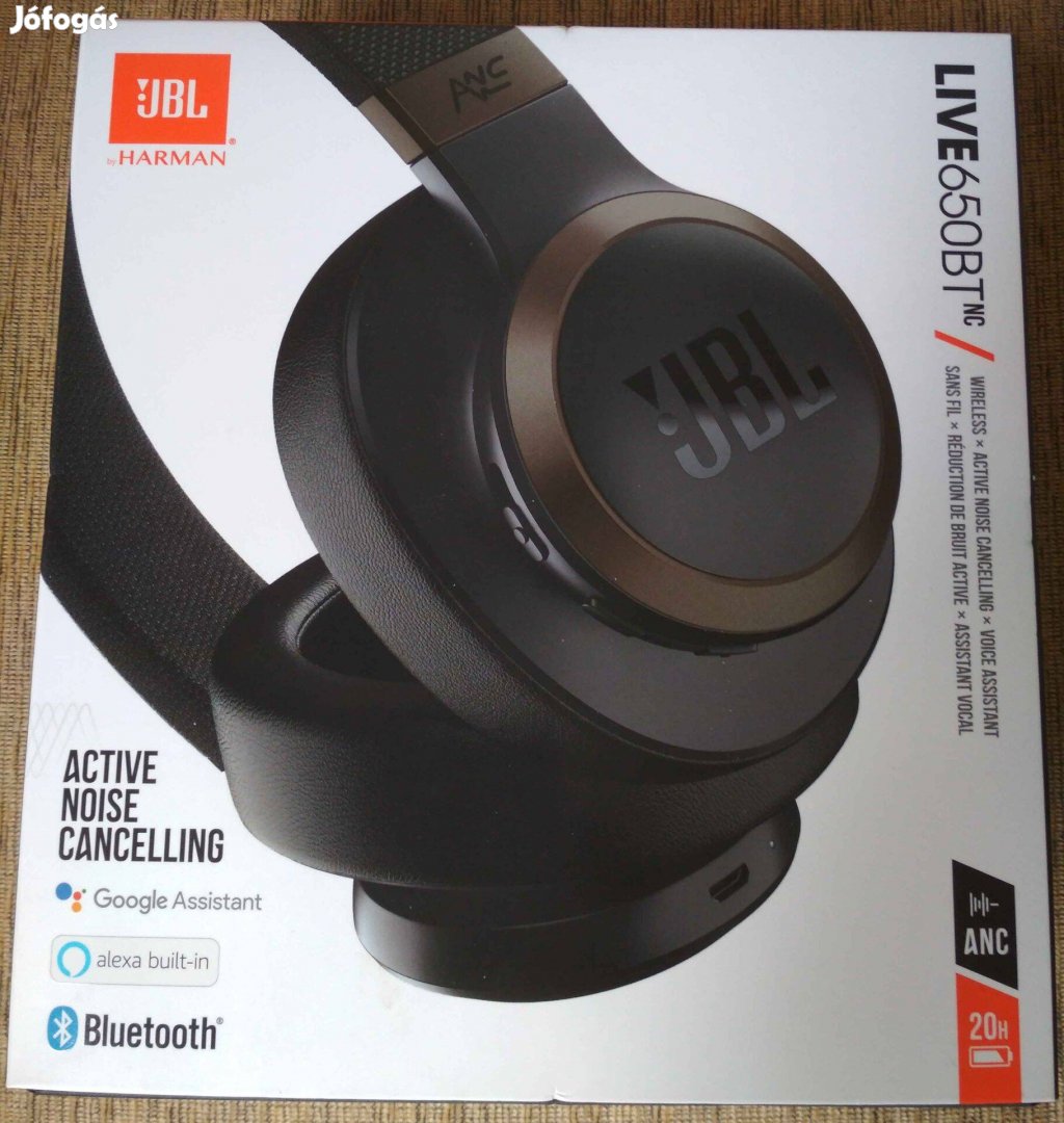 JBL Live 650BT aktív zajszűrős fejhallgató